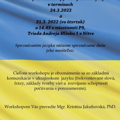 Workshop ukrajinského jazyka