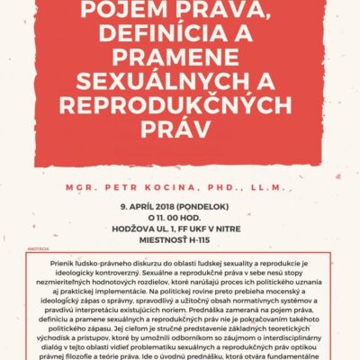 Pojem práva, definícia a pramene sexuálnych a reprodukčných práv